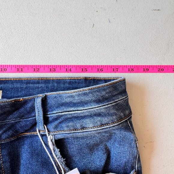 Risen - High Rise Double Button Ankle Distressed Jeans - Medium Wash - 1x - NWT - Picture 9 of 11